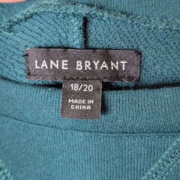 Lane Bryant Scattered Stars High-Low Graphic Sweatshirt Green/Silver PLUS 18/20 - Picture 12 of 15